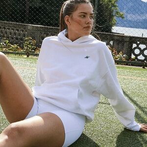Planet Nusa White Hoodie Sweatshirt